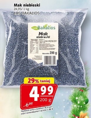 Mak niebieski LOS BAKALIOS promocja w Prim Market