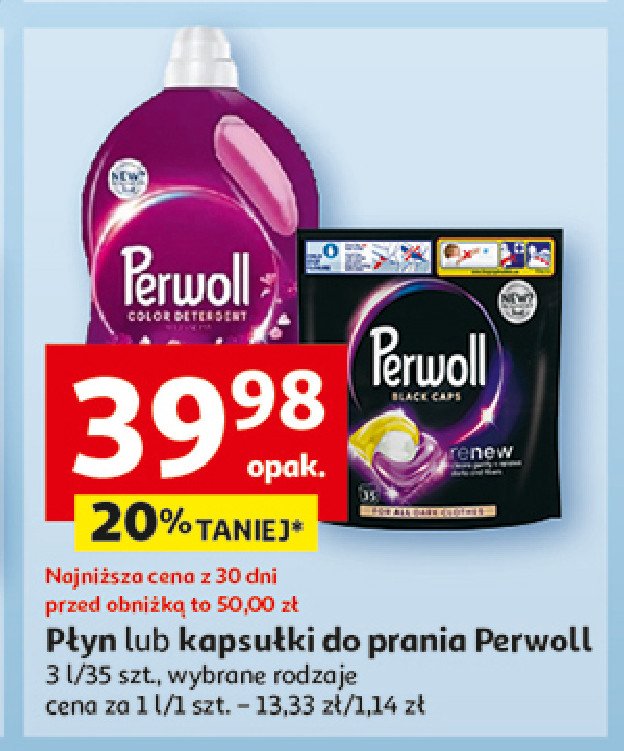 Kapsułki do prania Perwoll renew black promocja w Auchan