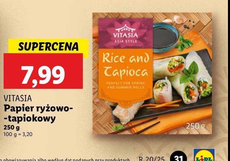 Papier ryżowy Vitasia promocja w Lidl