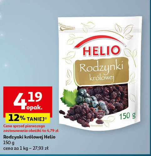 Rodzynki królowej Helio promocja w Auchan