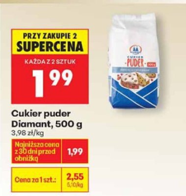 Cukier puder Diamant 500g promocja w Biedronka