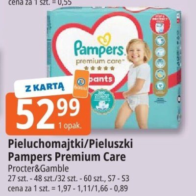 Pieluchomajki/Pieluszki Pampers Premium Care Pants promocja w Leclerc