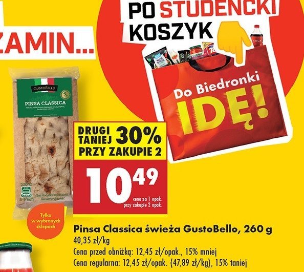 Pinsa classica Gustobello promocja