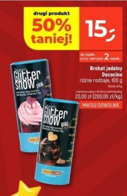 Brokat jadalny Decocino różne rodzaje 100g promocja w Dealz