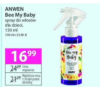 Odżywka do włosów dla dzieci Anwen bee my baby promocja