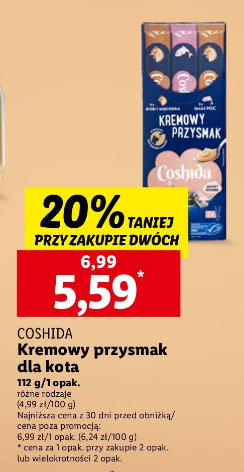 Kremowy przysmak dla kota Coshida promocja