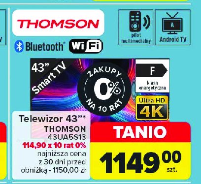 Telewizor led 43" 43ua5s13 Thomson promocja