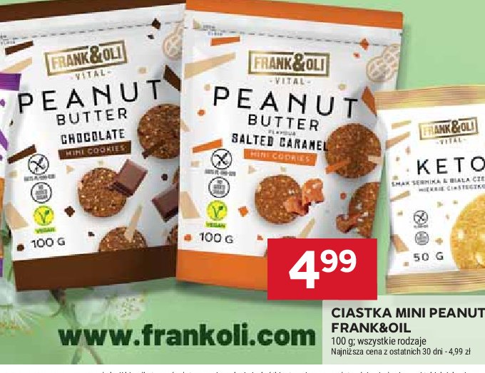 Mini ciasteczka peanut butter chocolate Frank&oli promocja w Stokrotka