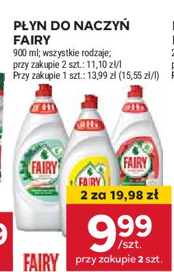 Płyn do mycia naczyń apple Fairy promocja w Stokrotka