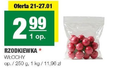 Rzodkiewka Włochy promocja w SPAR
