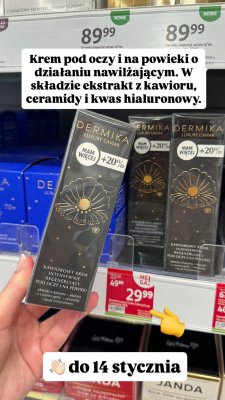 Krem Dermika Luxury Caviar kawiorowy pod oczy i na powieki intensywnie regenerujący promocja w Rossmann