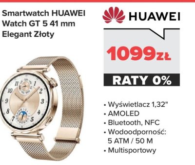 Smartwatch Watch GT 5 41 mm Elegant Złoty promocja w NEONET