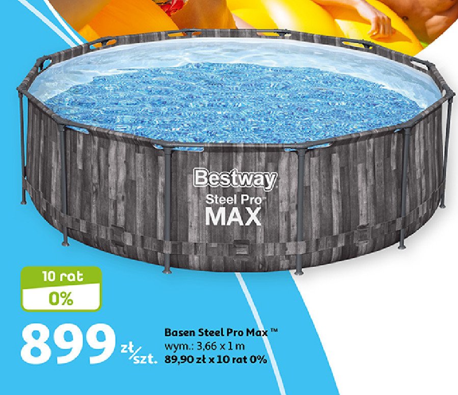Basen stela偶owy steel pro max 366 x 100 cm Bestway promocja