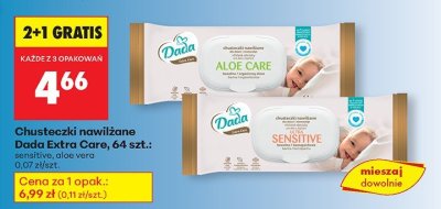 Chusteczki nawilżane Extra Care, 64 szt.: sensitive promocja w Biedronka