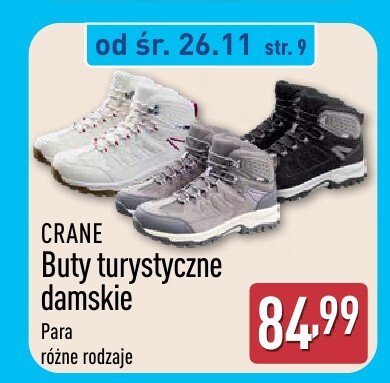 Buty turystyczne damskie CRANE promocja w Aldi