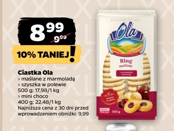 Ciastka szyszka w polewie Ola promocja