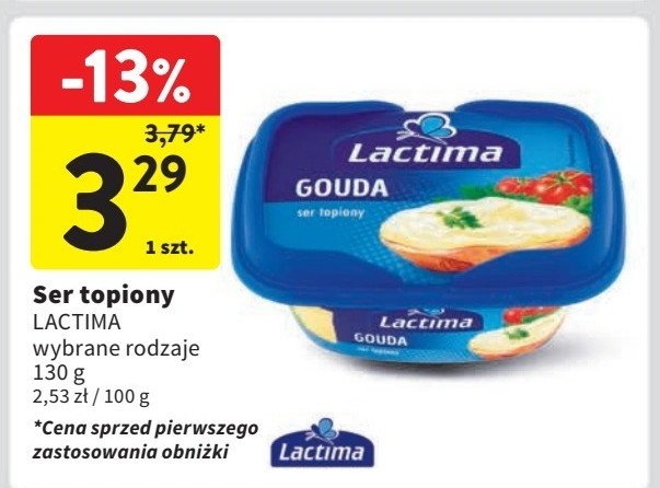 Ser topiony gouda - pudełko Lactima promocja