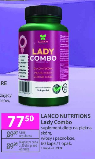 Suplement diety lady combo Lanco nutritions promocja