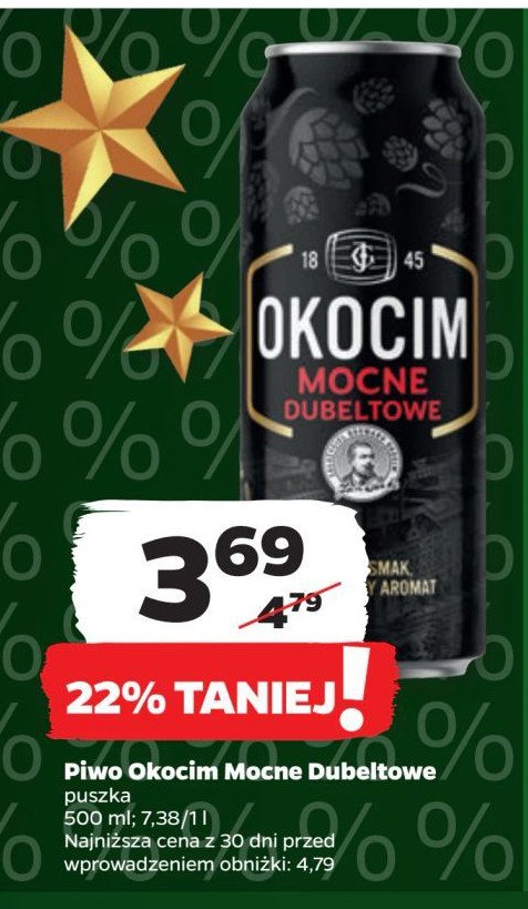 Piwo Okocim mocne dubeltowe promocja w Netto