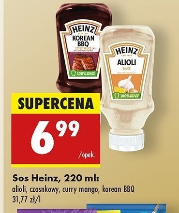 Sos curry mango Heinz promocja w Biedronka