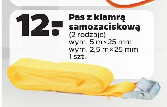 Pas klamra 5mx25mm samozaciskowy promocja