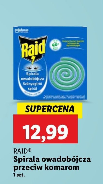 Spirala przeciw komarom Raid promocja