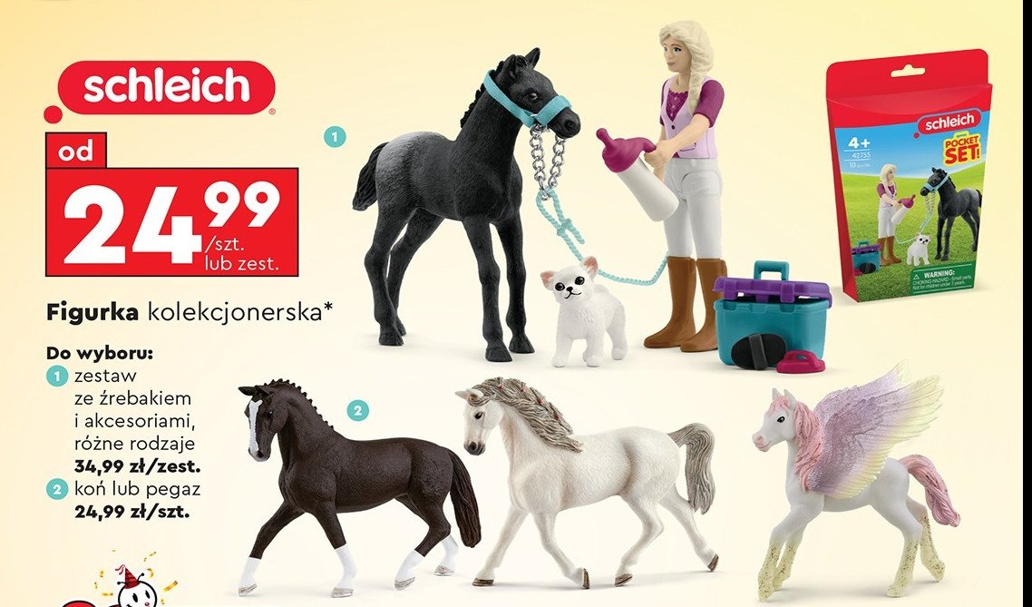 Fugurka ze źrebakiem i akcesoriami Schleich promocja w Biedronka
