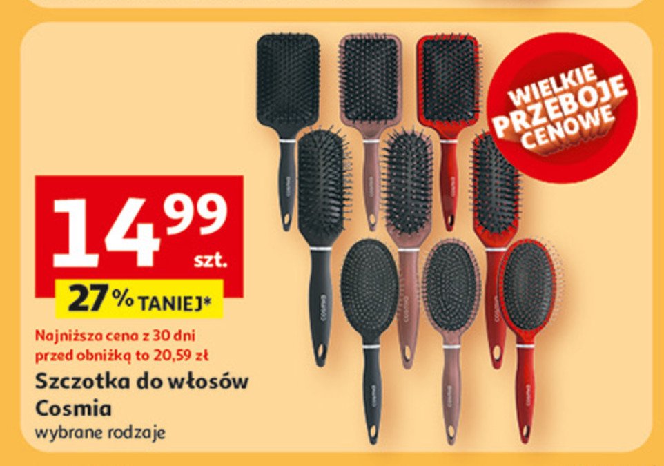 Szczotka do włosów Cosmia promocja w Auchan