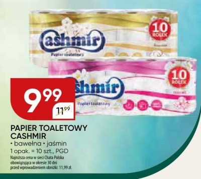 Papier toaletowy Cashmir baweł PGD promocja w Chata Polska