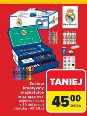 Zestaw kreatywny w szkatułce REAL MADRID promocja w Carrefour