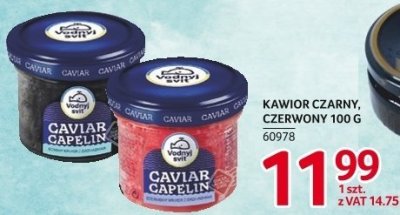 Kawior czarny, czerwony 100g promocja w Selgros