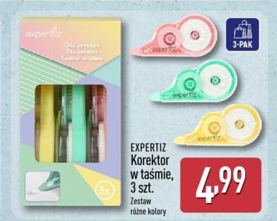 Korektor w taśmie, różne kolory 3 szt. EXPERTIZ promocja w Aldi