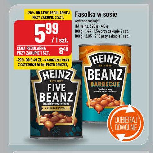 Fasolka w sosie barbecue Heinz promocja