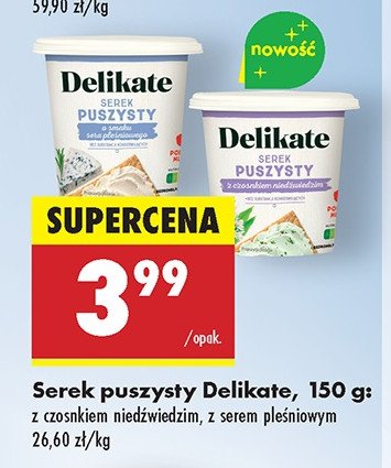 Serek puszysty z serem pleśniowym Delikate promocja w Biedronka