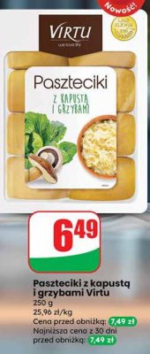 Paszteciki z kapustą i grzybami Virtu promocja w Dino