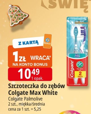 Szczoteczka do zębów Colgate Max White Colgate Palmolive promocja w Leclerc