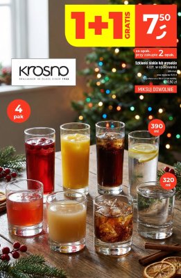 Szklanki niskie lub wysokie Krosno 4 szt. w opakowaniu promocja w Dealz