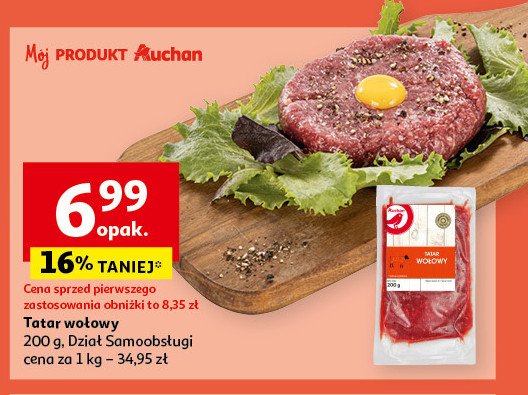 Tatar wołowy Auchan promocja