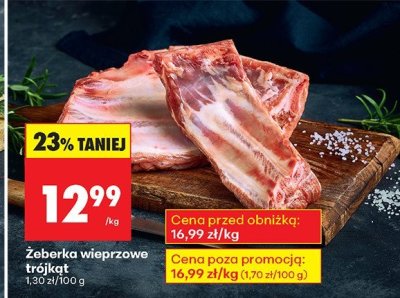 Żeberka wieprzowe trójkąt promocja w Biedronka