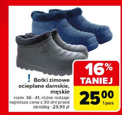 Botki zimowe męskie 36-41 promocja w Carrefour Market