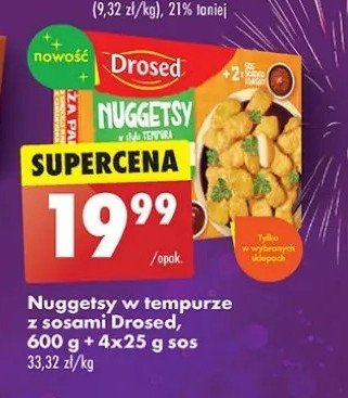 Nuggetsy w tempurze + sosy Drosed promocja