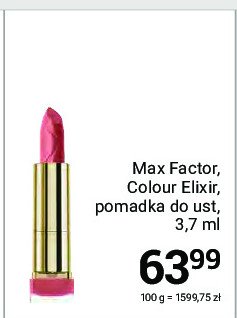 Szminka do ust Max factor colour elixir promocja