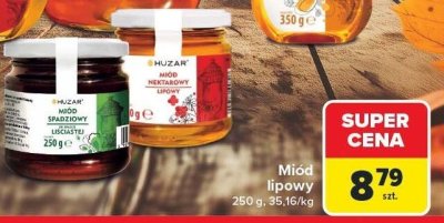 Miód lipowy Huzar promocja w Carrefour