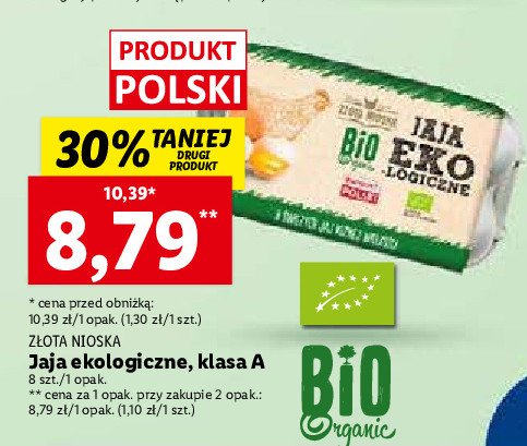 Jaja z chowu ekologicznego bio Z艂ota nioska promocja
