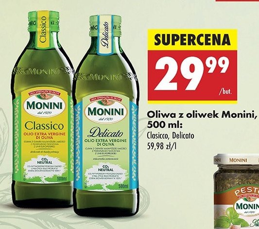 Oliwa z oliwek extra vergine Monini delicato promocja