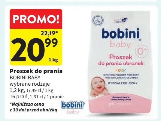 Proszek do prania kolor Bobini baby promocja