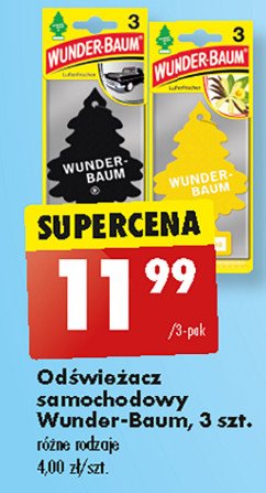 Zapach samochodowy czarna klasyka Wunder-baum promocja