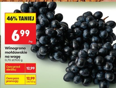 Winogrono mołdawskie na wagę  promocja w Biedronka
