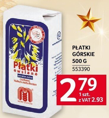 Płatki górskie 500g promocja w Selgros