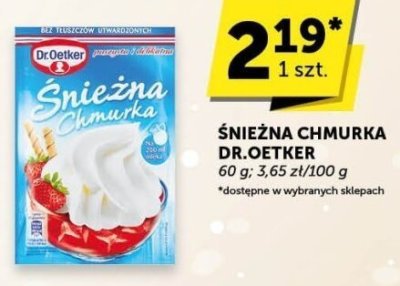 Śnieżna chmurka Dr.Oetker promocja w Euro Sklep